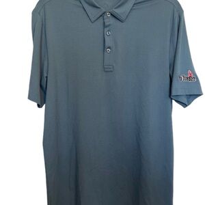 Travis Mathew Wild Turkey Blue Polo Shirt Medium